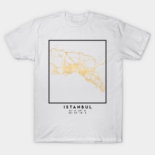 ISTANBUL TURKEY CITY STREET MAP ART T-Shirt